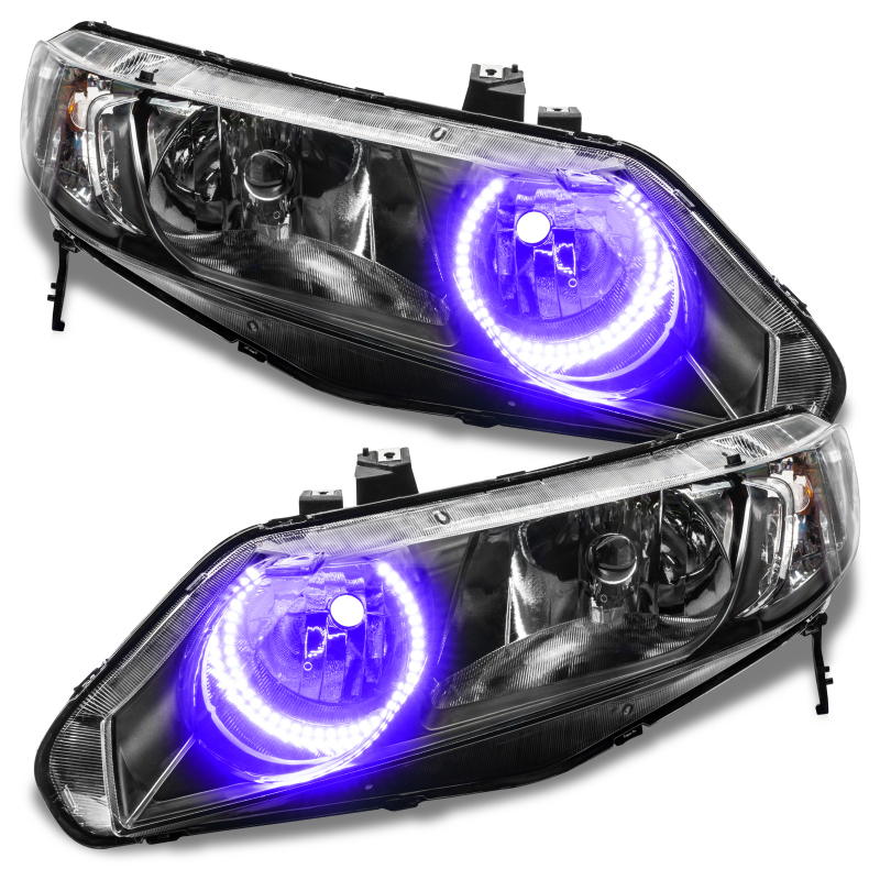 Honda Civic Headlight Halo Kit - ORACLE Lighting - LED - UV/Purple - `06-`11